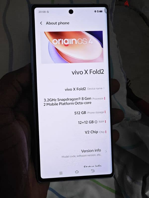 Vivo x fold 2 Chinese version 12 ram 512 gp 6