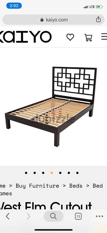 WestElm bed frame for sale 1