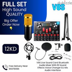 V8S Live Sound Card Bluetooth Full Set 0