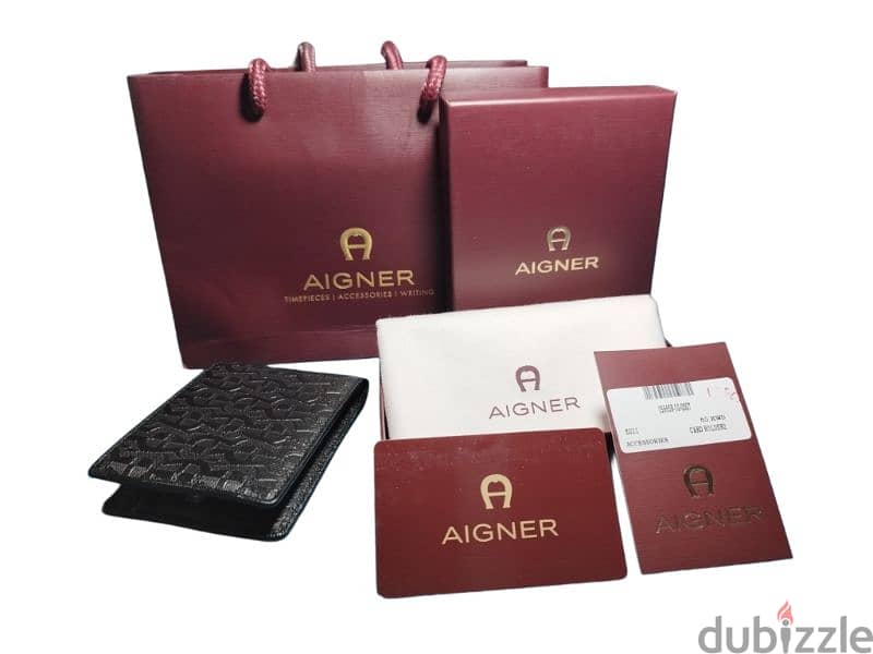 AIGNER Wallet For Men Genuine Leather Short Size 3