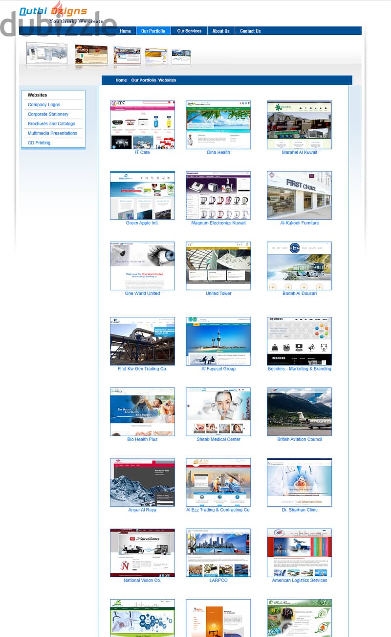 Qutbi Dzigns Kuwait- Creative Static/ Dynamic Website Domian Hosting 1