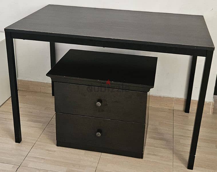 Ikea Table with Chest of drawer 1