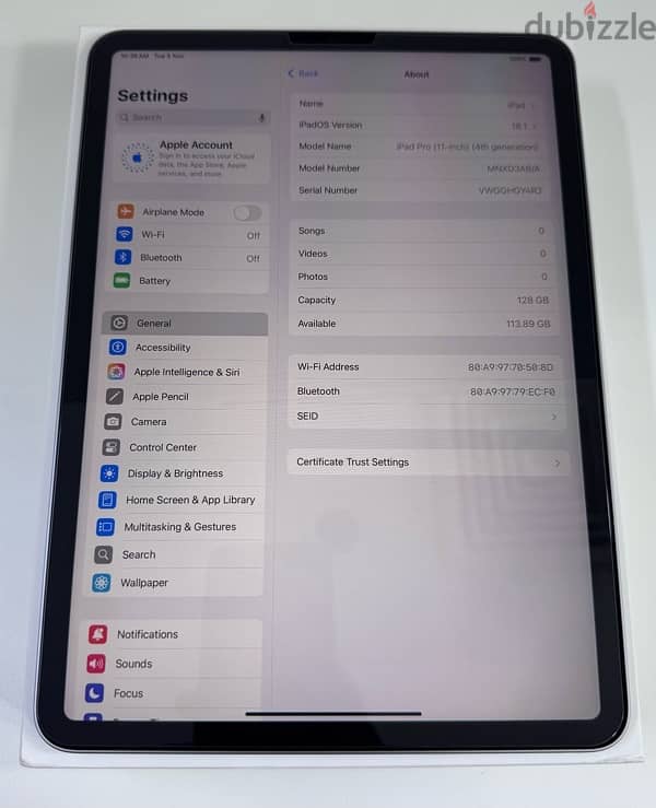 Apple iPad Pro 11 ” M2 256 GB Wifi Space Grey Used ! 6