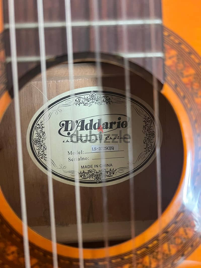 Electric D'addario classical guitar 3