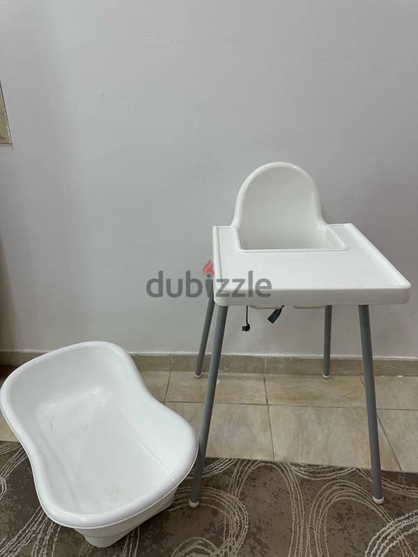 kids high chair & bathtub 3