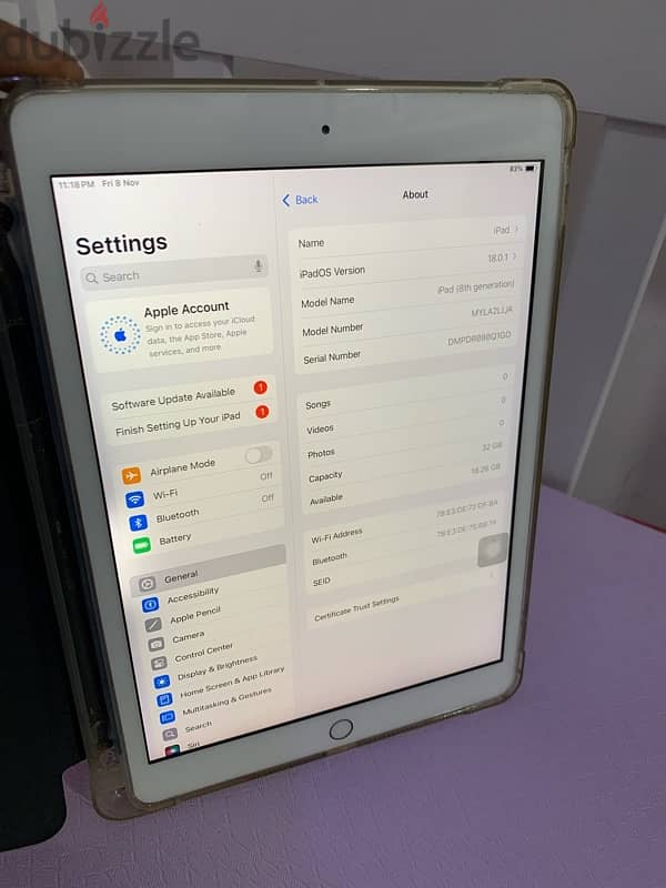 iPad 8th generation 32gb 10.2 inch screen Wi-Fi device 3