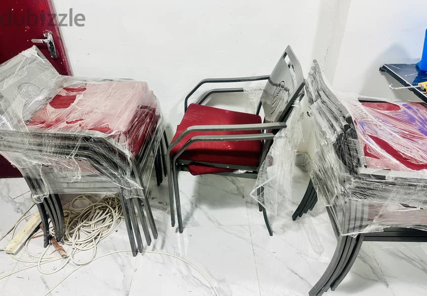 Metal chair with cushions 30 pieces 1