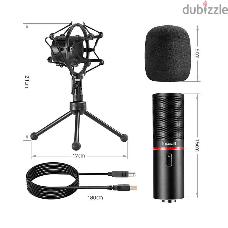 Redragon Blazar GM300 USB Gamer and Streamer Condenser Microphone 4