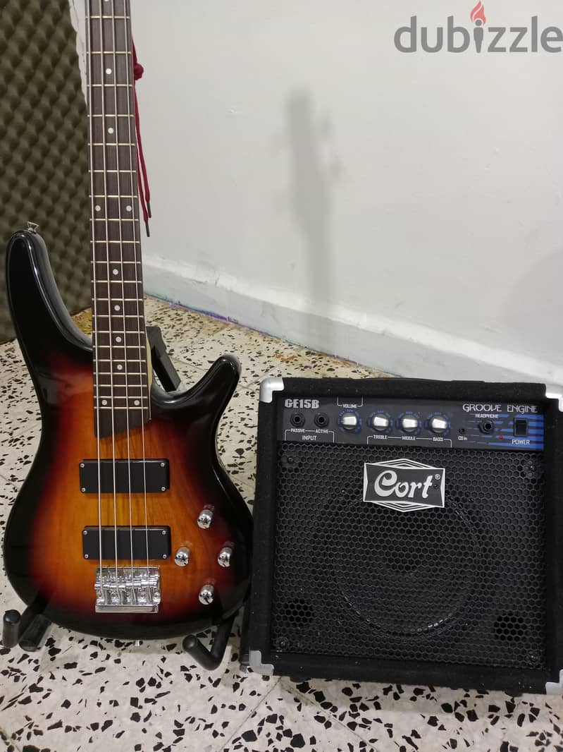 smiger bass guitar and cort bass amp. 3