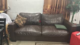 Sofa set, Genuine Leather, Brown colour 0