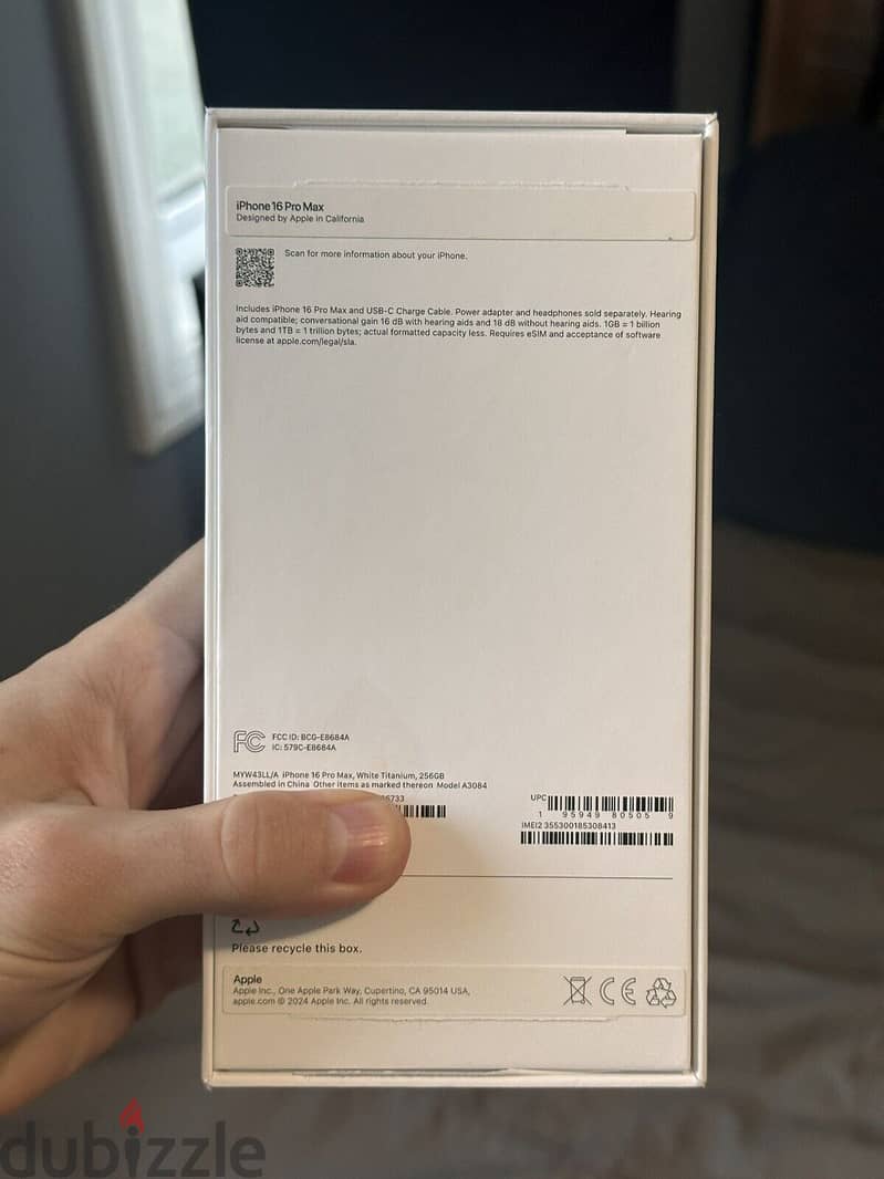 Apple iPhone 16 Pro Max - 256 GB - White Titanium ‪+1 (682) 280‑4337‬ 2