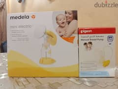 Medela electric breast pump and pigeon manual breast pump 0