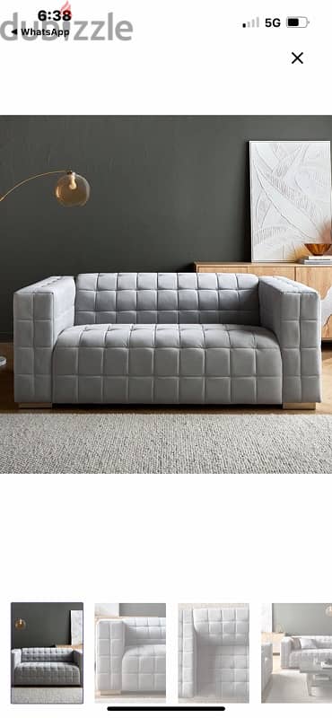 2 seater sofa. grey colour 2