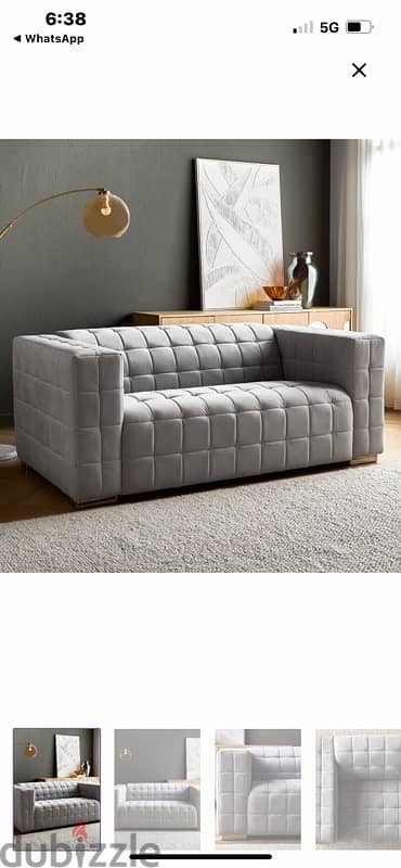 2 seater sofa. grey colour 3