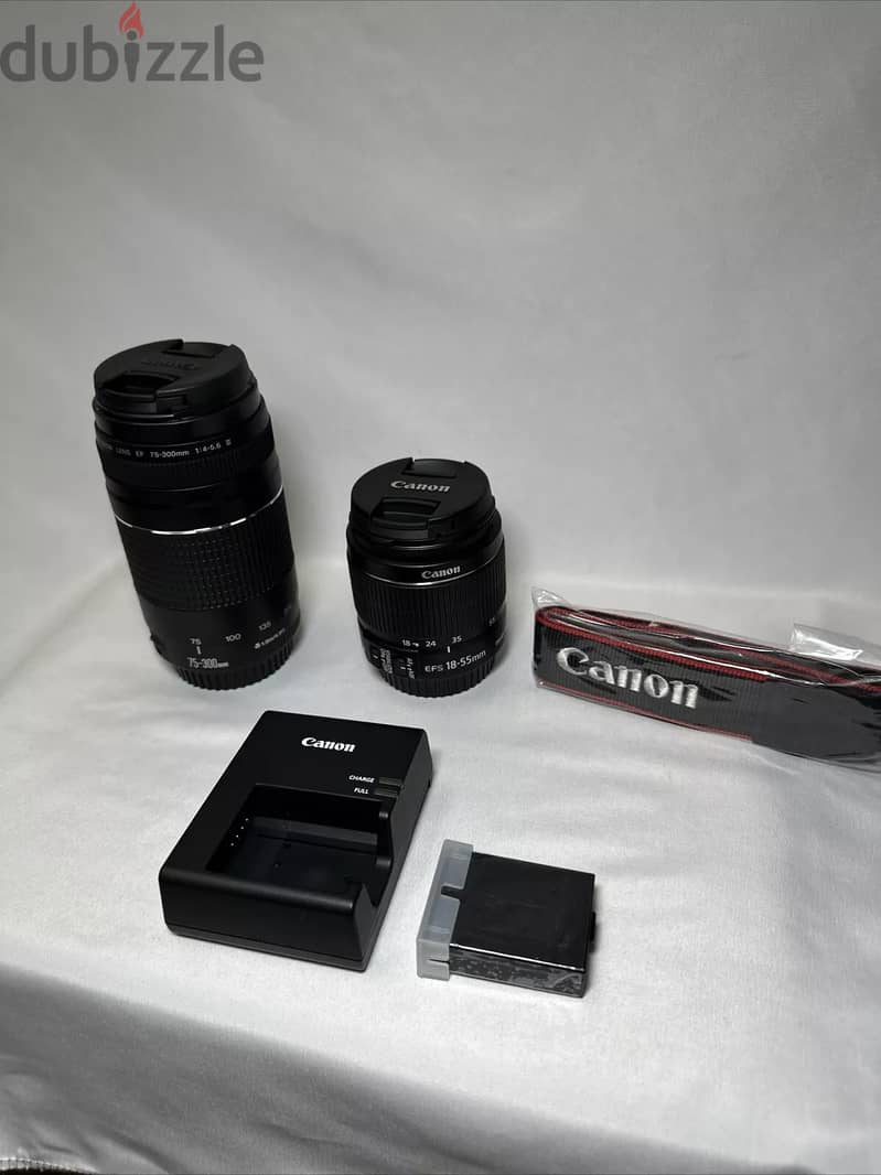 Brand new sealed Canon EOS Rebel T7 DSLR Camera EFS 18-55mm + EF 75-3 1