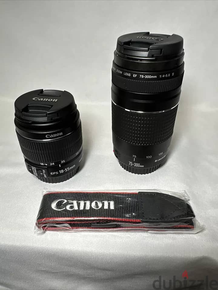 Brand new sealed Canon EOS Rebel T7 DSLR Camera EFS 18-55mm + EF 75-3 2