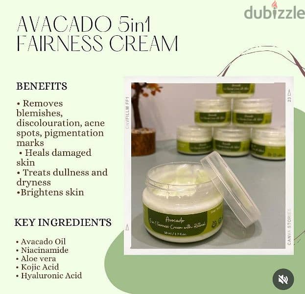 Avacado 5 in 1 Fairness Cream With Retinol 1