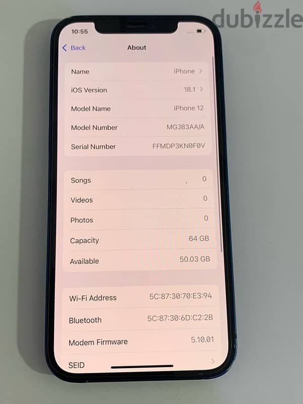 iPhone 12 . . 64gb battery 88% 5g device not open phone 13