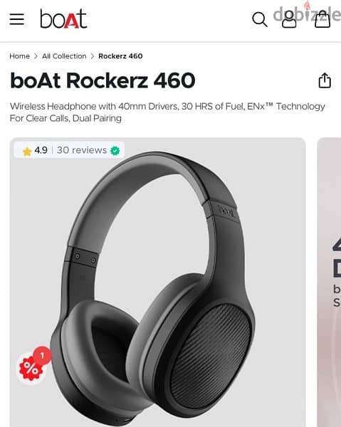 sell boAt Rockerz 460 wireless headphone Excellent condition 1