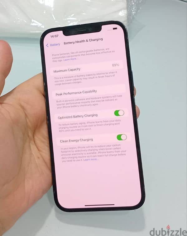 ايفون 12 pro max جيجا 256GB بطاريا 89% 8