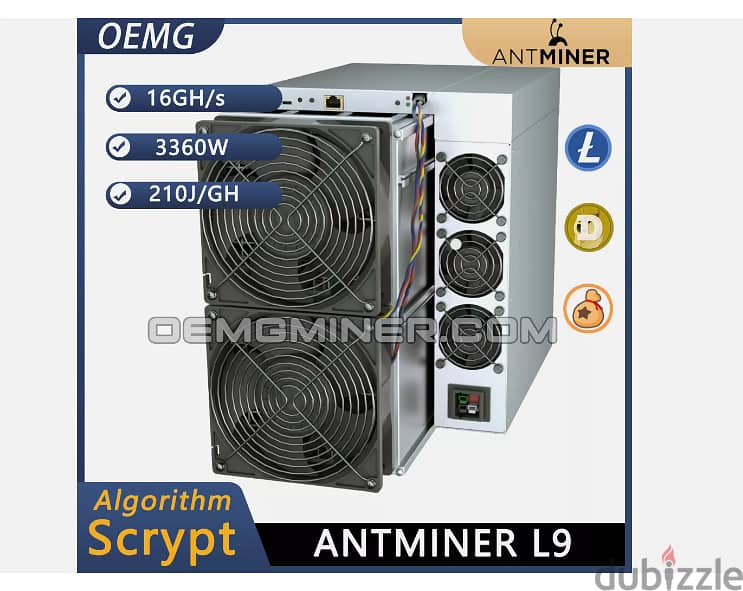 NEW BITMAIN Antminer L9 16GH/S 3360W LTC / DOGE Coin Miner 0