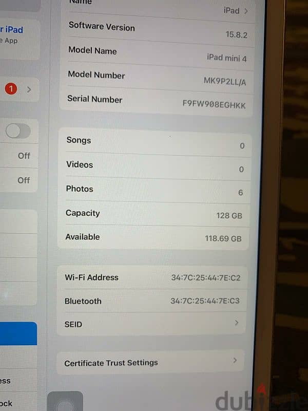 Apple iPad Mini 4 Wi-Fi 128 gb 4