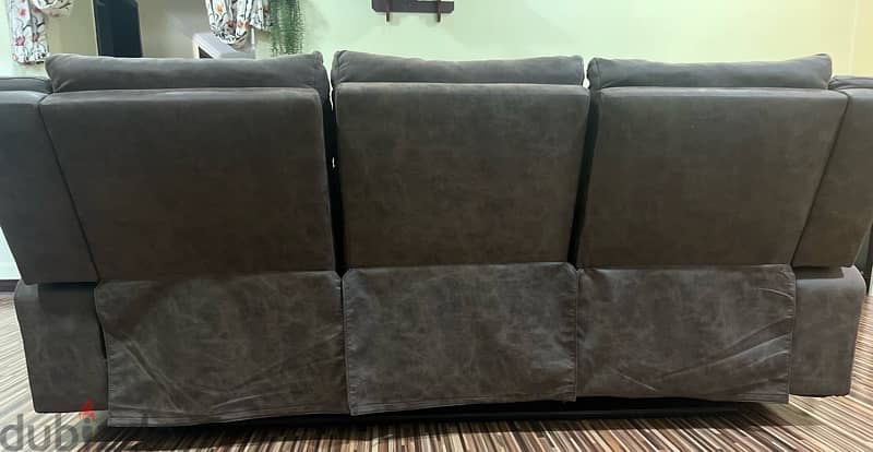 Fabric Recliner Sofa Set: Single Chair & 3-Seat with Reclining Ends. 7