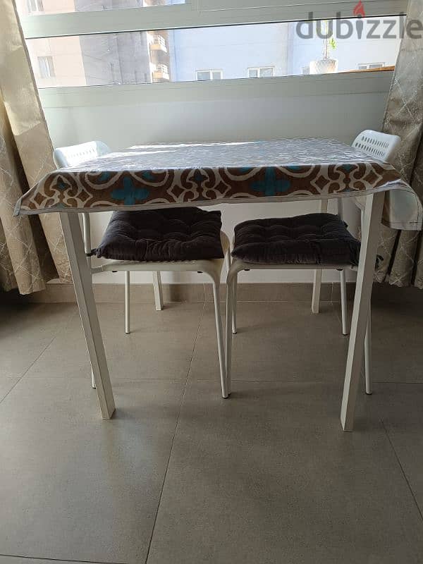 2 seater dining table with Chairs 1