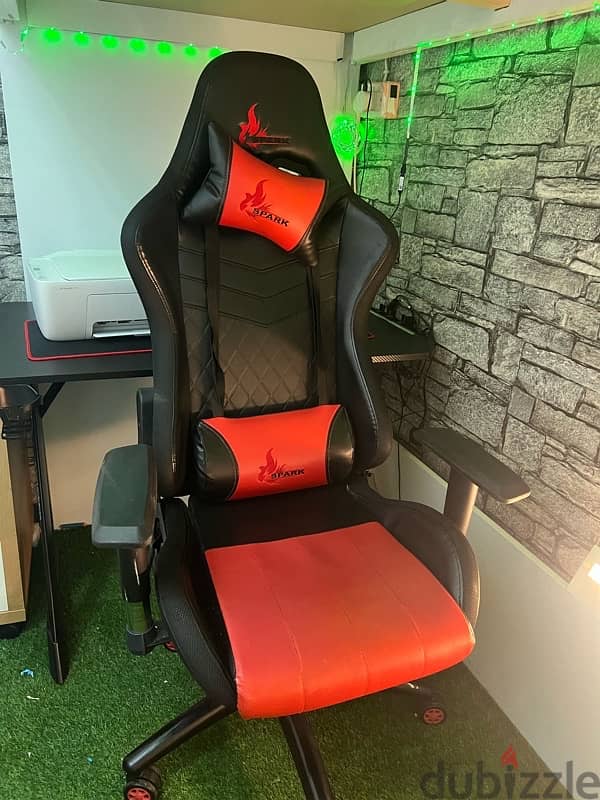 Gaming chair and Table with RGB light and USB 3