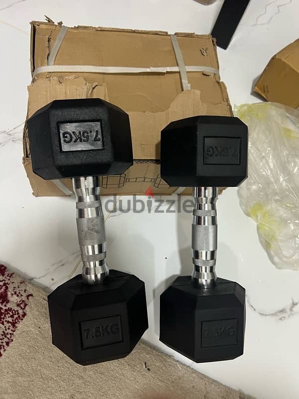 dumbbell pair all weight available starting 6kd new only 18