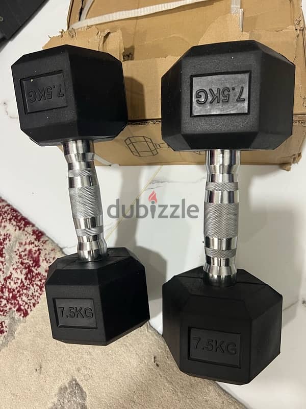 dumbbell pair all weight available starting 6kd new only 19