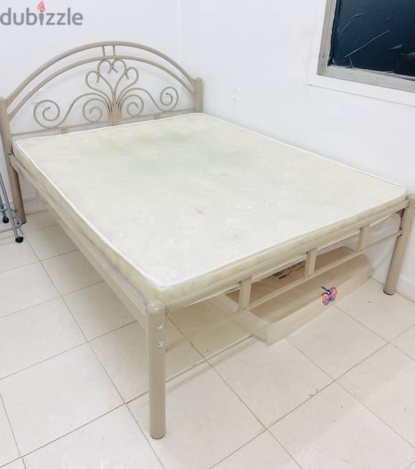 Iron/Metal bed with mattress 1