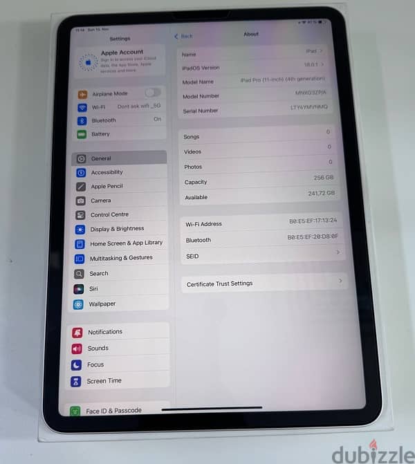 Apple iPad Pro 11 ” M2 256 GB Wifi Silver Used ! 6