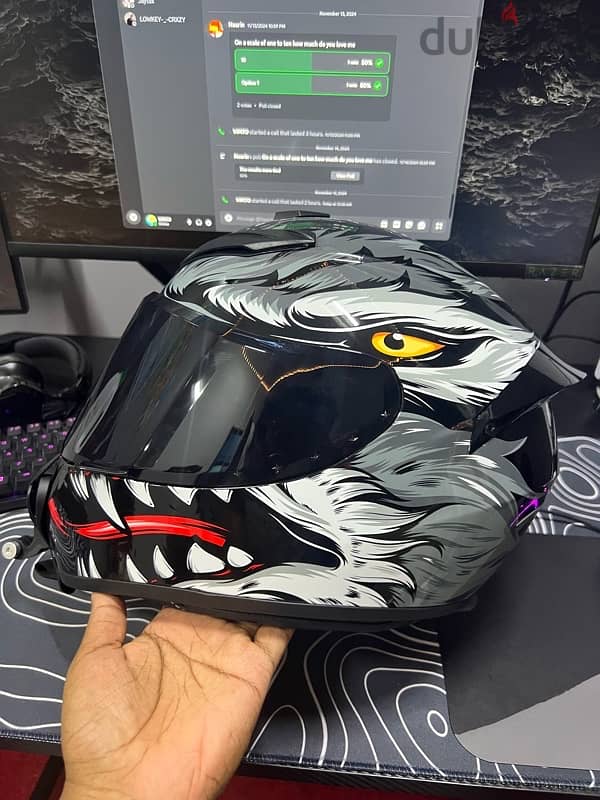 Full face helmet with camera mount 0