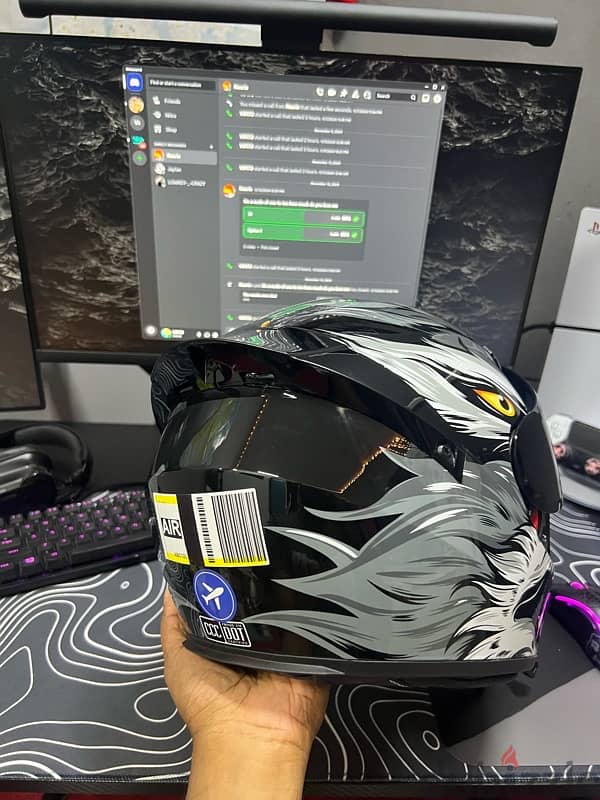 Full face helmet with camera mount 3