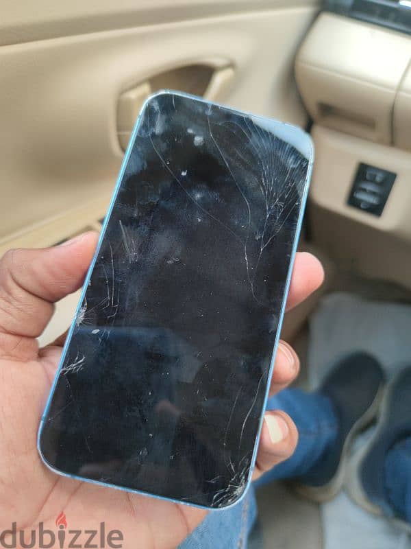 iPhone 13 good condition but cracked both side 2