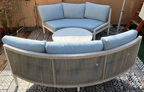 Garden furniture 6 seater and table.