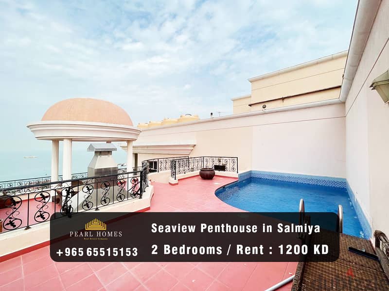 Penthouse for Rent in Salmiya  Full Seaview Private Swimming Pool 0