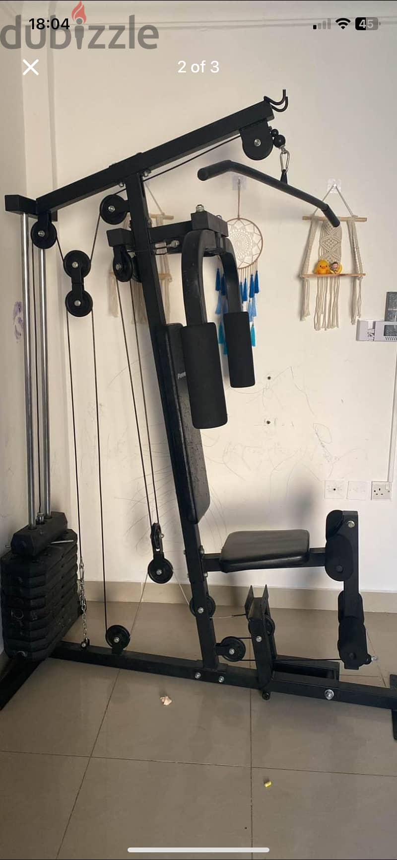 Home gym set with free dumbbells 1