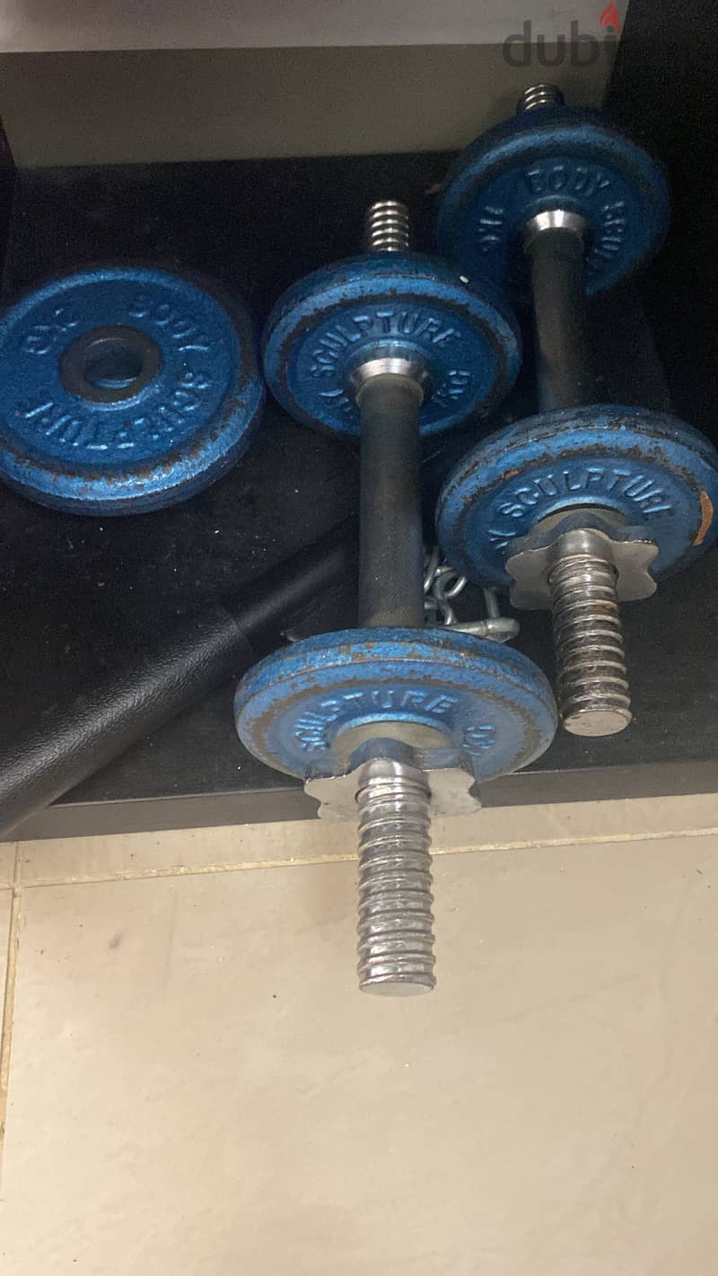 Home gym set with free dumbbells 2