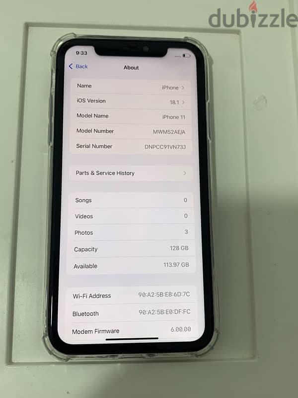 iPhone 11 . . 128gb battery 100% display and battery change original 17