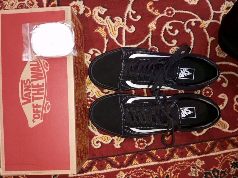 Vans old skool shoes in black 5