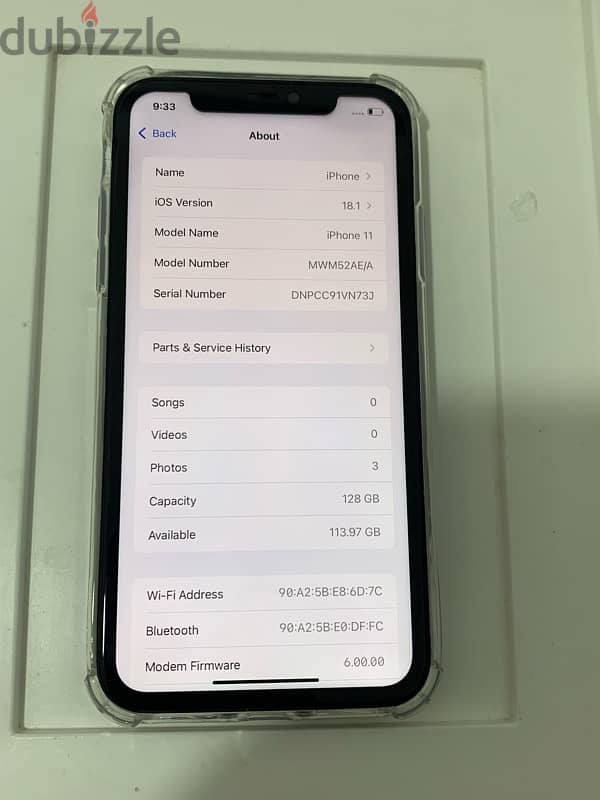 iPhone 11 . . 128gb battery 100% display and battery change original 11