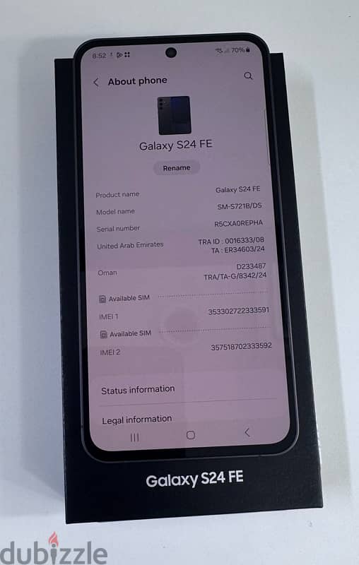 Samsung Galaxy S24 FE 5G 256 GB GB Black 1 Day Used Only! 6