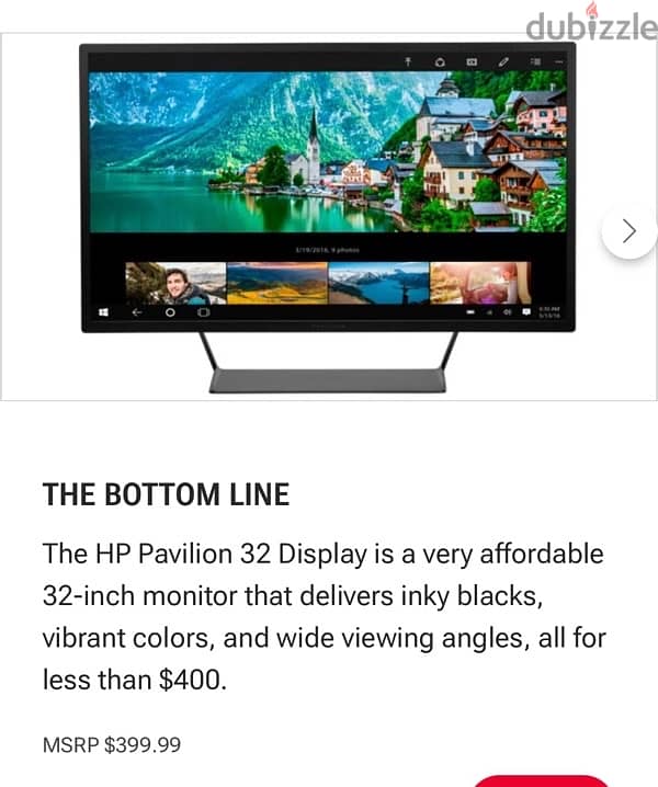 HP Pavilion 32-inch QHD Wide-Viewing Angle Display Monitor 0