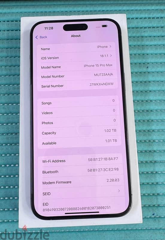 iPhone 15 Promax 5G 1 TB Natural Titanium Used! 6