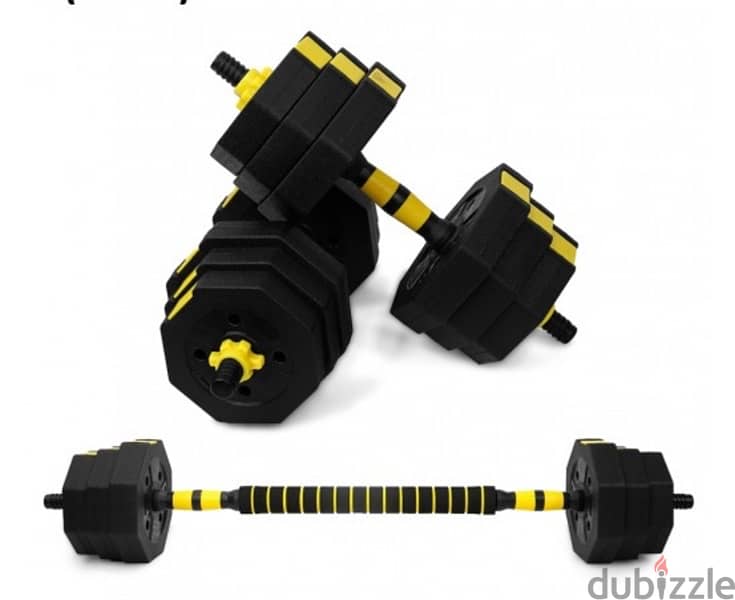 20 kg dumbbell yellow black color new 12 kd only imagine ??!! 0