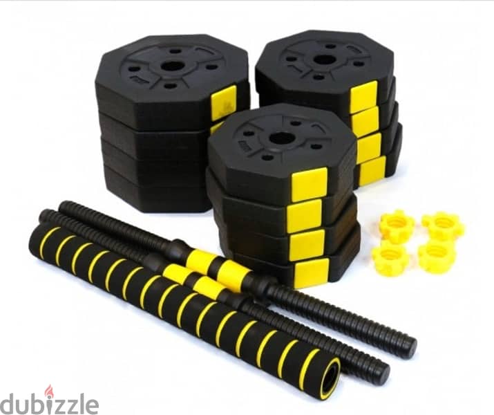 20 kg dumbbell yellow black color new 12 kd only imagine ??!! 2