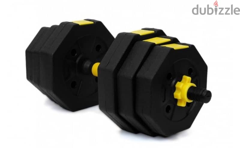 20 kg dumbbell yellow black color new 12 kd only imagine ??!! 4