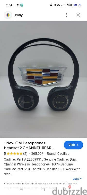 Cadillac Escalade Wireless Headphones new 2